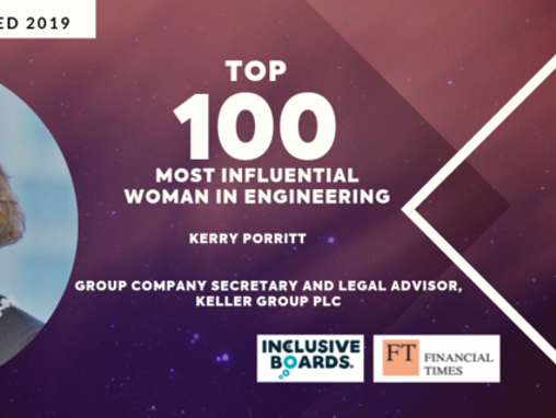 Keller Company Secretary one of top 100 women in engineering